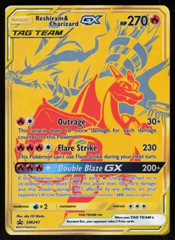 Reshiram & Charizard GX SM247 Promo SM Black Star Promos Pokemon - Image 1