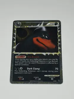 2010 TCG HEARTGOLD & SOULSILVER UNDAUNTED #82/90 HOUNDOOM PRIME ULTRA RARE LP - Image 1