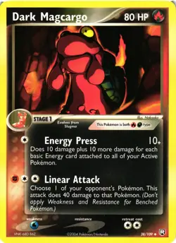 Pokemon TCG Dark Magcargo 38/109 Team Rocket Returns Regular VLP - Image 1