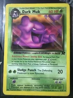 Dark Muk 41/82, Team Rocket, Pokemon TCG, WOTC, Vintage 2000, Uncommon, NM - Image 1