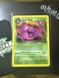 Dark Muk 41/82, Team Rocket, Pokemon TCG, WOTC, Vintage 2000, Uncommon, NM - Image 3