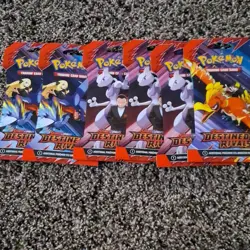 Pokemon Scarlet & Violet Destined Rivals 6 Booster Packs Mewtwo Ho-Oh - Image 1