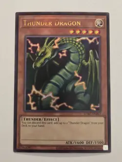 Thunder Dragon LCKC-EN067 Ultra Rare Yugioh Error Name Misprint Unlimited NM - Image 1