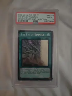 Yu-Gi-Oh! 2022 1st Edition Ghost/Past 2nd Haunting #EN183 The Eye of TimaeusPSA8 - Image 1