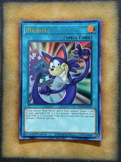 Yugioh Mimicat DLCS-EN078 Ultra Rare 1st Ed GOLD NM - Image 1