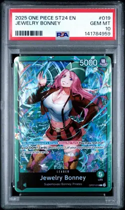 One Piece Starter Deck 24 Jewelry Bonney OP07-019 L ST24 Foil PSA 10 Gem Mint - Image 1