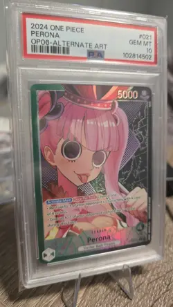 One Piece Op06-02 Perona Alternate Art Leader PSA 10 - Image 2