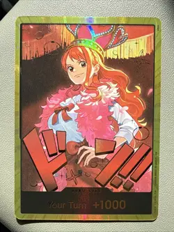 One Piece Japanese Extra Booster Heroines Edition Gold DON!! Card Nami - Image 1