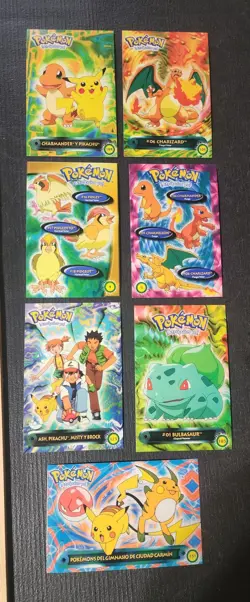 Pokemon Post Cards 1990's Set Of 7 Charmander Charmeleon Charizard Bulbasaur... - Image 1