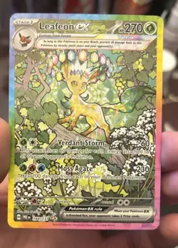 Pokemon TCG SV-Prismatic Evolutions Leafeon EX Card #144/131 SIR (CLEAN) - Image 1