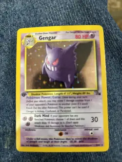 Vintage Pokemon Card 1999 Gengar First Edition Holo Rare 5/62 - Image 1