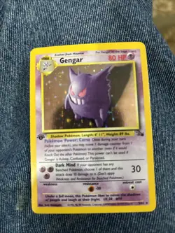 Vintage Pokemon Card 1999 Gengar First Edition Holo Rare 5/62 - Image 2