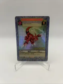 BO-163 S Guilmon Digimon 2001 Bandai TCG Holo Foil Card HP/Damaged Ding - Image 1