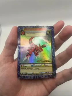 BO-163 S Guilmon Digimon 2001 Bandai TCG Holo Foil Card HP/Damaged Ding - Image 3