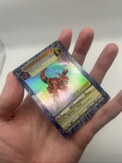 BO-163 S Guilmon Digimon 2001 Bandai TCG Holo Foil Card HP/Damaged Ding - Image 4