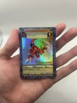 BO-163 S Guilmon Digimon 2001 Bandai TCG Holo Foil Card HP/Damaged Ding - Image 5