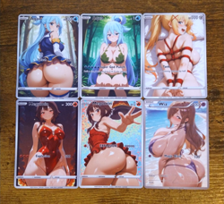 6 Waifu Aqua Darkness Megumin Wiz - Goddess Konosuba Custom ACG DIY Cards - Image 1