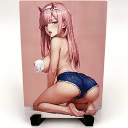 Darling in the Franxx Zero Two Sexy Anime Waifu Girl Lewd Goddess Story Art Card - Image 1