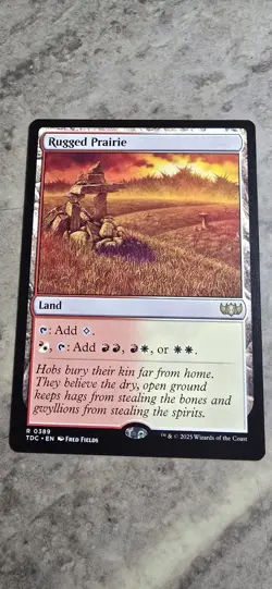 Rugged Prairie Commander: Tarkir: Dragonstorm Regular Land Rare MTG NM - Image 1