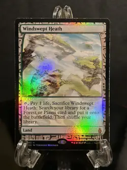 Magic MTG Zendikar Expedition Windswept Heath FOIL NEAR MINT (NM) Fetch Land - Image 1