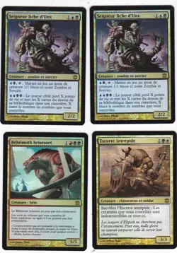 Lot x4 cartes ALARA FOIL (Lich Lord of Unx...) MAGIC MTG FRENCH 2009 EX-NM - Image 1