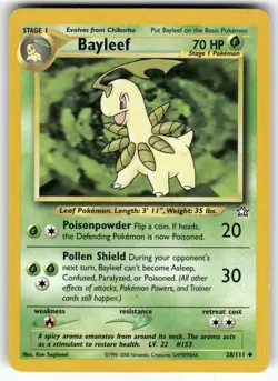 Bayleef (28) Neo Genesis Uncommon Pokemon Near Mint or Better - Image 1