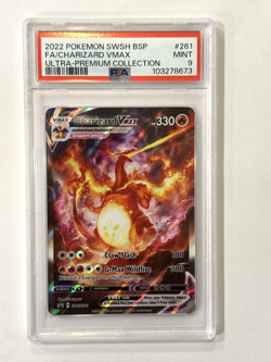 PSA 9 2022 POKEMON SWSH BLACK STAR PROMO 261 FULL ART/CHARIZARD VMAX - Image 1