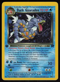 Dark Gyarados 8/82 Rare Team Rocket Holo 1st Edition Pokemon - Image 1