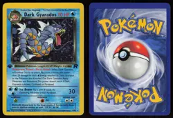 Dark Gyarados 8/82 Rare Team Rocket Holo 1st Edition Pokemon - Image 3