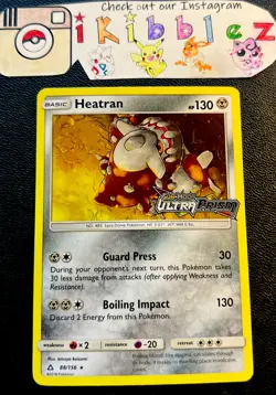 Heatran 88/156 LP Cosmos Holo Cool Foil Bleed Ultra Prism Stamp Pokemon Promo! - Image 2