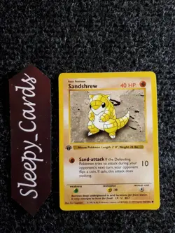 1999 Pokemon Sandshrew 1st Edition 62/102 PL-LP - Image 1