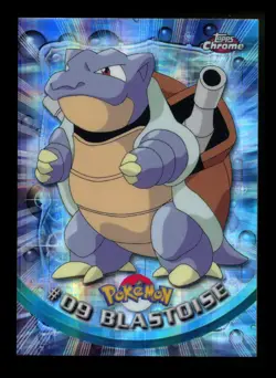 TEKNO Blastoise #09 Topps Chrome 2000 Series 1 T.V Holo Pokemon Card TCG - Image 1