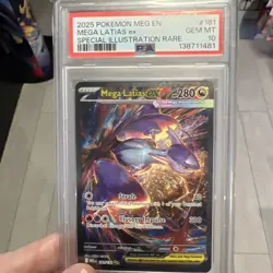 2025 Pokemon Mega Evolution Latias ex Special Illustration Rare #181/132 PSA 10 - Image 1