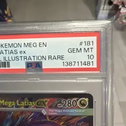 2025 Pokemon Mega Evolution Latias ex Special Illustration Rare #181/132 PSA 10 - Image 2