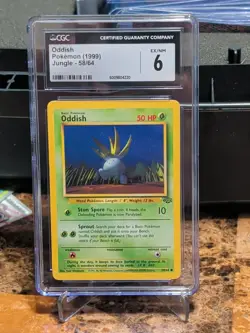 1999 Pokemon Jungle Oddish #58/64 CGC 6 - Image 1
