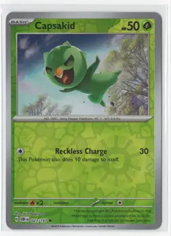 Pokemon Obsidian Flames 023/197 Capsakid Reverse Holo - Image 1