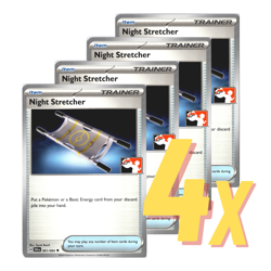 4x Night Stretcher PLAYSET Trainer x4 Play Stamp NM Pokemon TCG FAST SHIPPING - Image 1