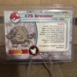 Graveler #75 Textured Holo Foil 1999 Topps Pokemon TV Animation Edition - Image 2