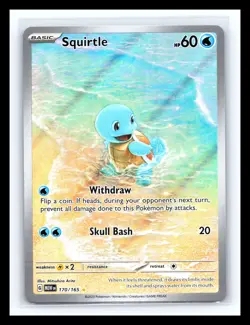 💥 Pokemon Squirtle Illustration Rare Full Art Holo Scarlet & Violet 151 170/165 - Image 1