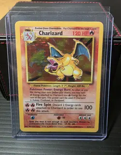 Pokemon Charizard Holo Rare Base Set 4/102 120 HP Wizards 1999 English - Image 1