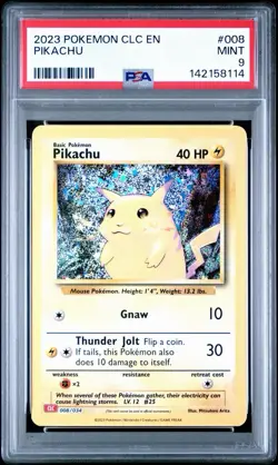 PSA 9 MINT Pikachu 008/034 CLC Classic Box Charizard Deck Holo Rare Pokemon 2023 - Image 1