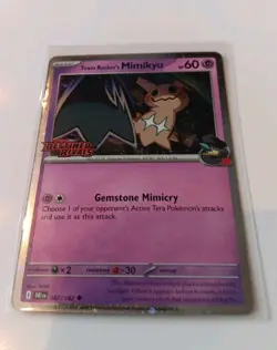 Pokemon Team Rocket's Mimikyu 087/182 Destined Rivals STAMPED NM - Image 1