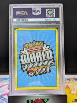 2008 Pokemon TCG - Promo Mew Gold Star World Championship Empotech PSA 7 NM - Image 2