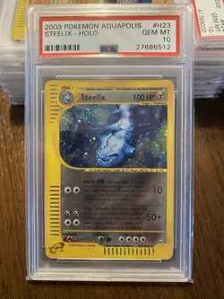 2003 POKEMON AQUAPOLIS H23 STEELIX-HOLO PSA 10! - Image 1