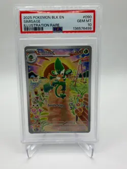 2025 POKEMON BLK EN-BLACK BOLT ILLUSTRATION RARE #090 SIMISAGE PSA 10 LOW POP - Image 1