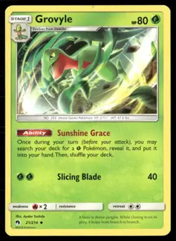 2018 Sun & Moon - Lost Thunder Grovyle Stage 1/Uncommon #21 - Image 1