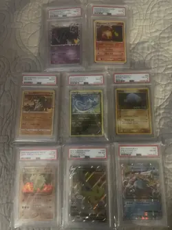 Pokemon PSA 8 Bundle Lot Of 8 Blastoise , Tyranitar , Groudon , + More! - Image 1