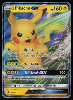Pikachu GX SM232 Promo SM Black Star Promos Pokemon - Image 1