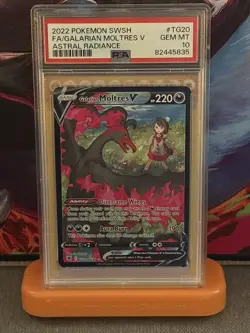 Pokemon TCG Galarian Moltres V TG20/TG30 Astral Radiance PSA GEM MINT 10 - Image 1