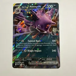 Team Rocket’s Nidoking ex 217 Black Star Promo Destined Rivals Pokemon M/NM - Image 1
